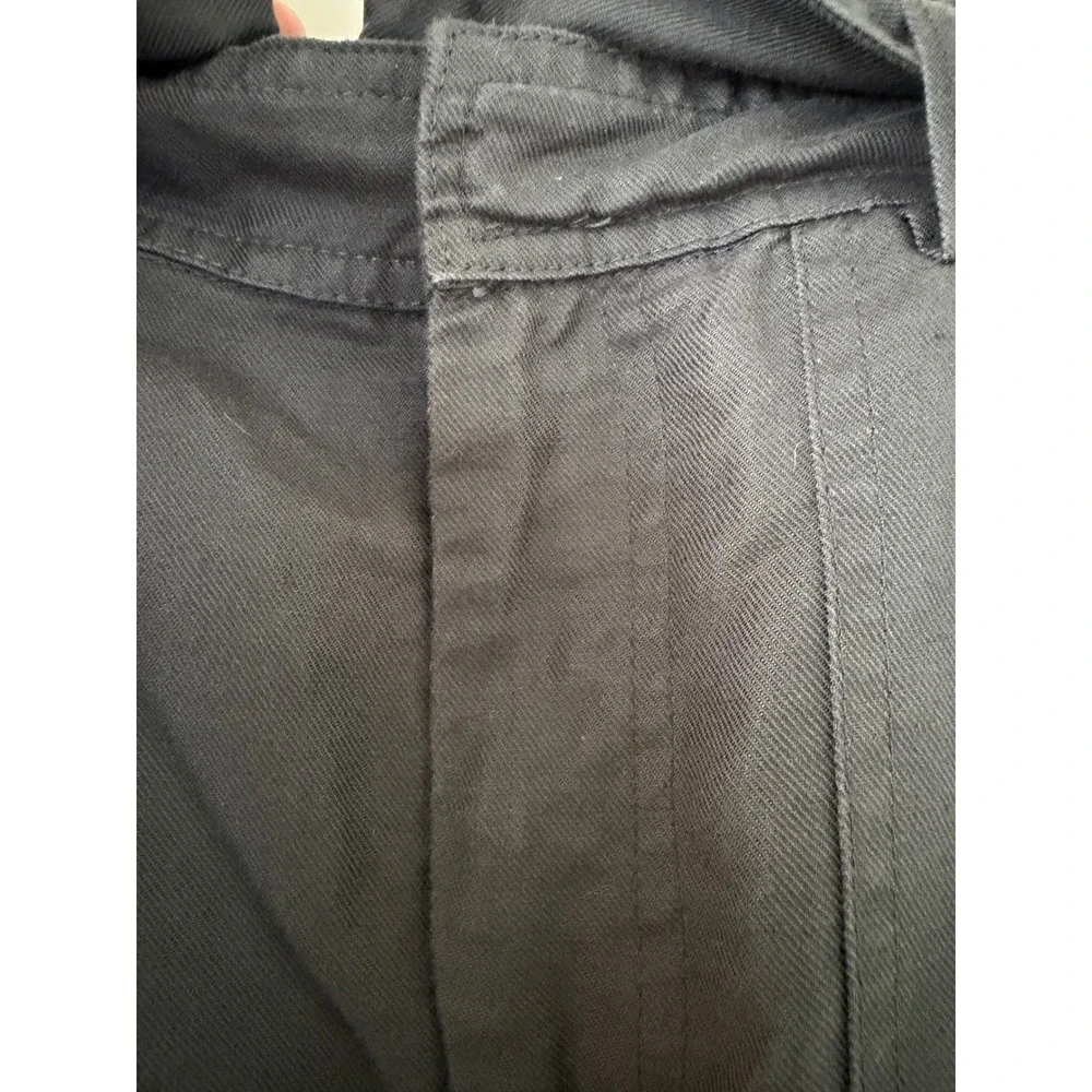 Quince Cotton Linen Twill Cargo Pants M Charcoal Gray Belted Utility Tapered